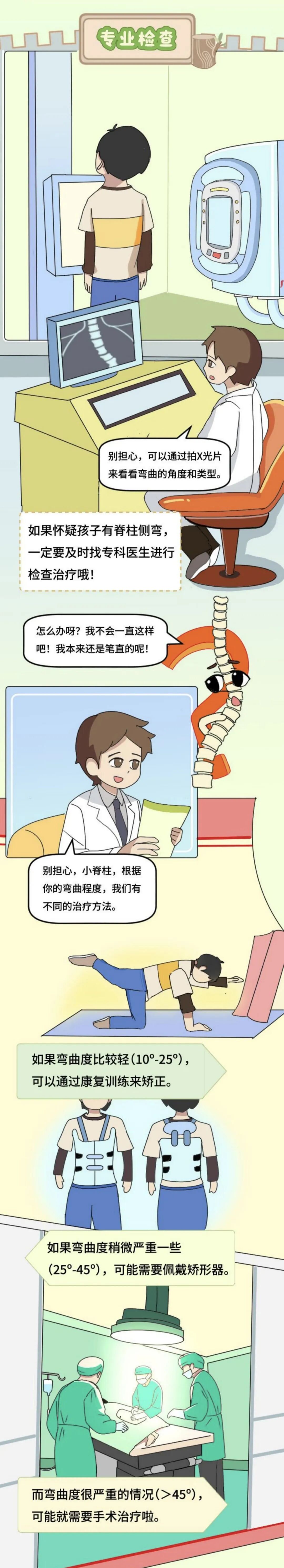 图文组一等奖《挺起脊梁的小朋友:小直的健康“脊”密》